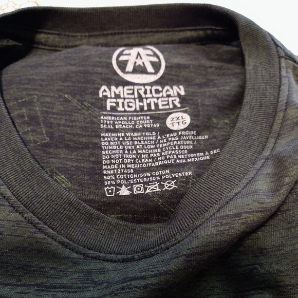 American Fighter Men's Size Green, Gray Camo Print S/Sleeve 2XL T-Shirt - Picture 5 of 6